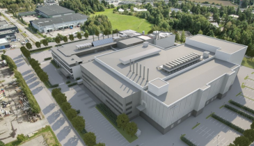 Uusi, yli 40 000 m2 (puhdastilaa n. 6 000 m2) käsittävä tehdasrakennus nousee nykyisen tehtaan viereen.