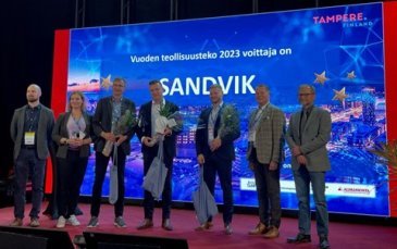 Sandvikille Vuoden 2023 teollisuusteko-tunnustus