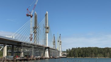 Sillan viimeinen köysipari asennettiin 26.5.2025. Kuva: Kreate Oy