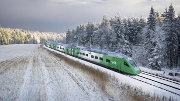 Pendolino Plus -juna aloitti liikennöinnin Helsingin ja Oulun välillä maanantaina 15.12.2025. Kuva: VR