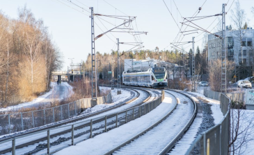 Espoon kaupunkiradan urakka-aluetta.