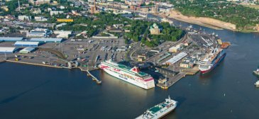 Drone mittaa laivaliikenteen ilmapäästöjä Turun satamassa