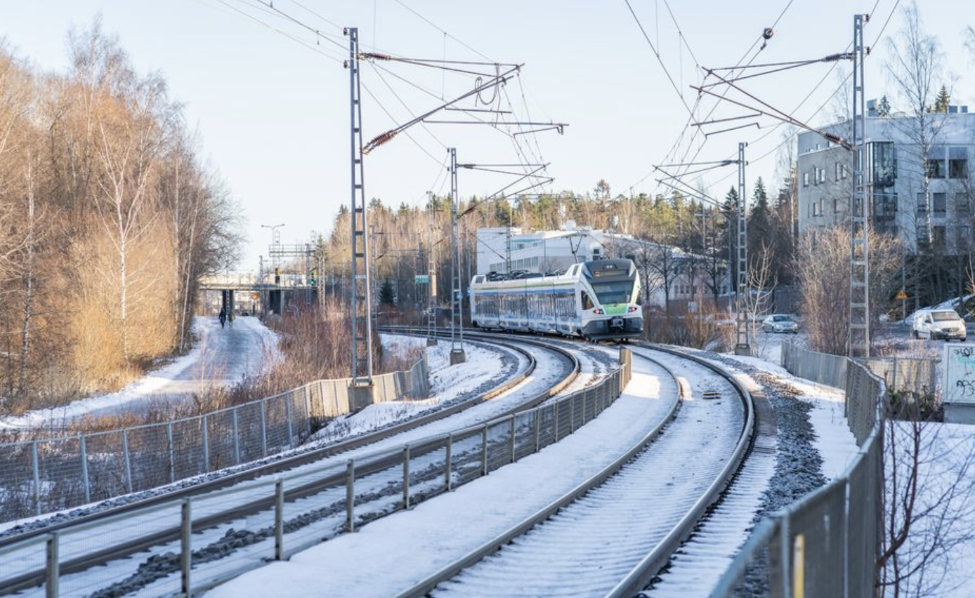 Espoon kaupunkiradan urakka-aluetta.